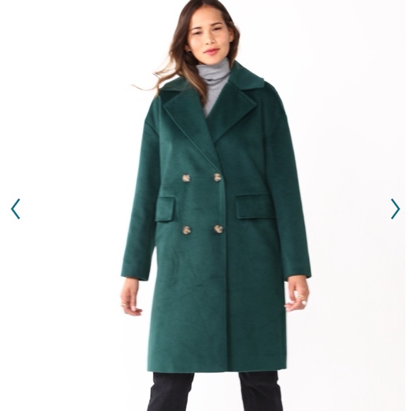 New Nine West green winter wool coat - Picture 1 of 7